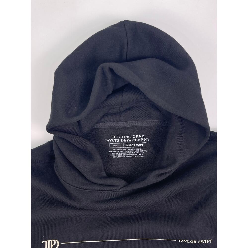 Taylor Swift The Tortured Poets Department Black Hoodie XS Official Merch - Picture 6 of 8